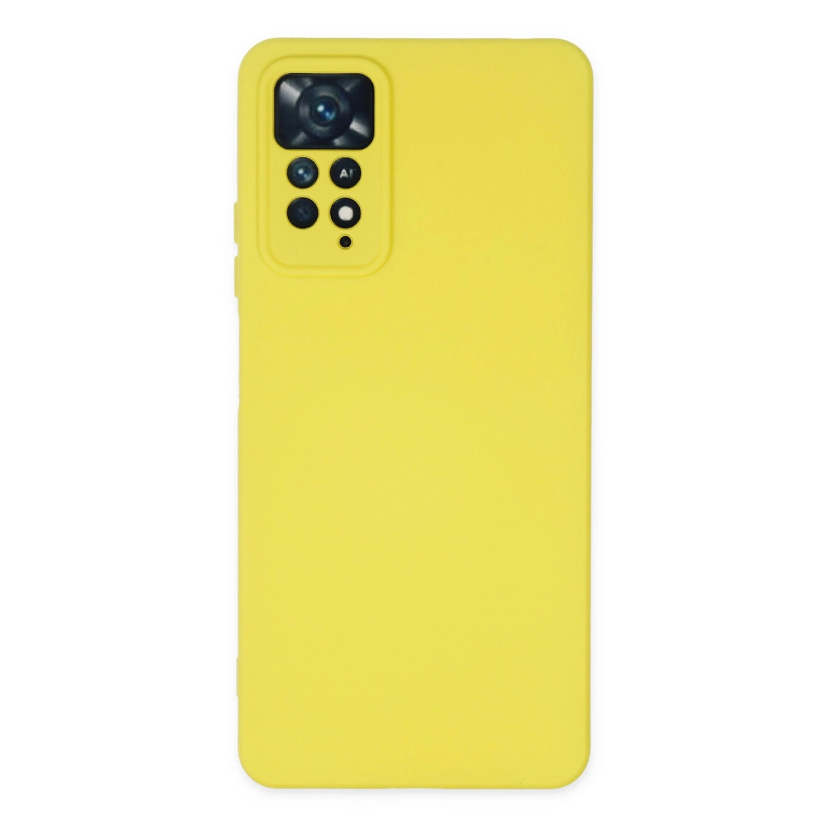 NEWFACE Xiaomi Redmi Note 11 Pro Uyumlu Nano İçi Kadife Silikon Telefon Kılıfı Sarı