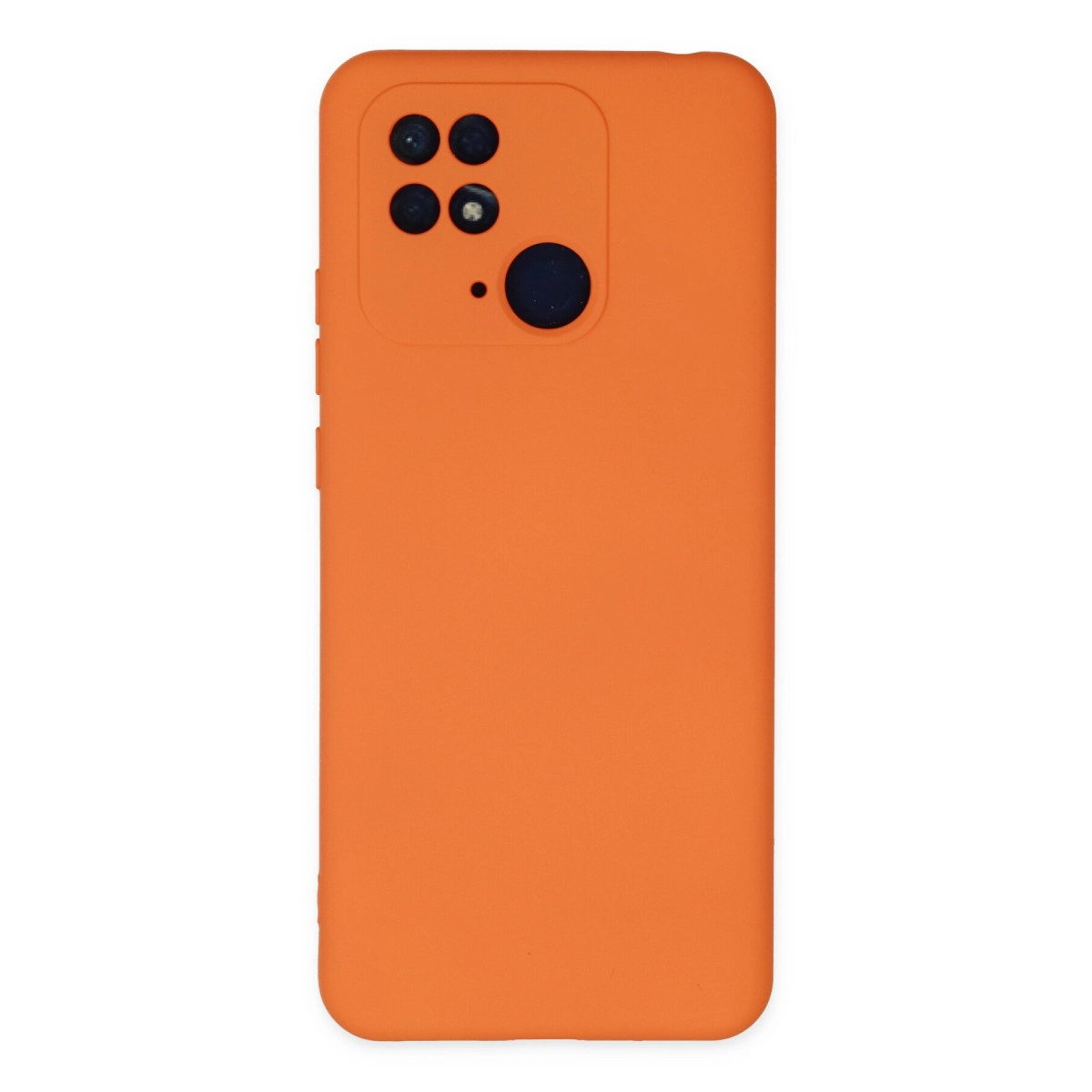 NEWFACE Xiaomi Redmi 10C Uyumlu  Uyumlu Nano İçi Kadife Silikon Telefon Kılıfı Turuncu