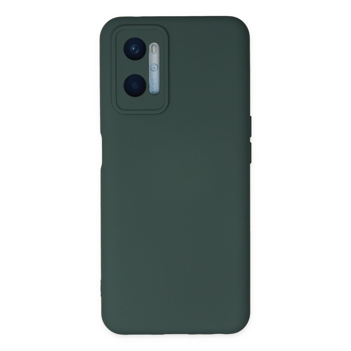 NEWFACE Oppo A96  Uyumlu Nano İçi Kadife Silikon Telefon Kılıfı Koyu Yeşil