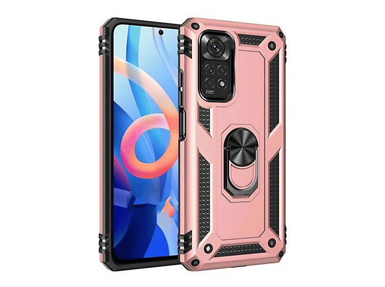 NEWFACE Xiaomi Redmi Note 12S Uyumlu Sofya Yüzüklü Silikon Kapak Telefon Kılıfı Rose