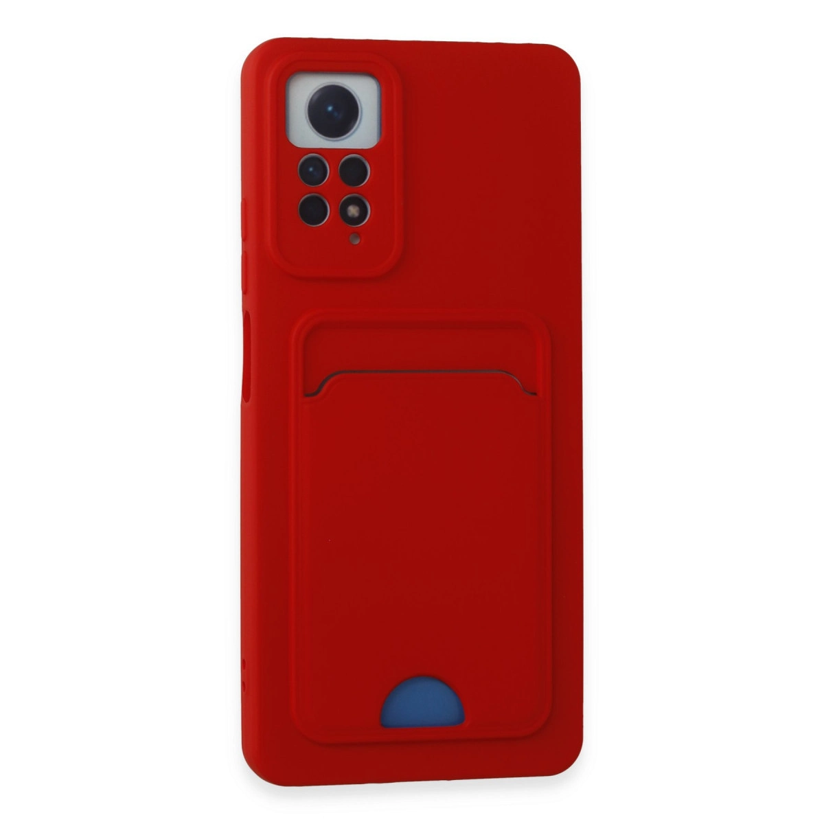 NEWFACE Xiaomi Redmi Note 11 Pro Uyumlu Kelvin Kartvizitli Silikon Telefon Kılıfı Kırmızı