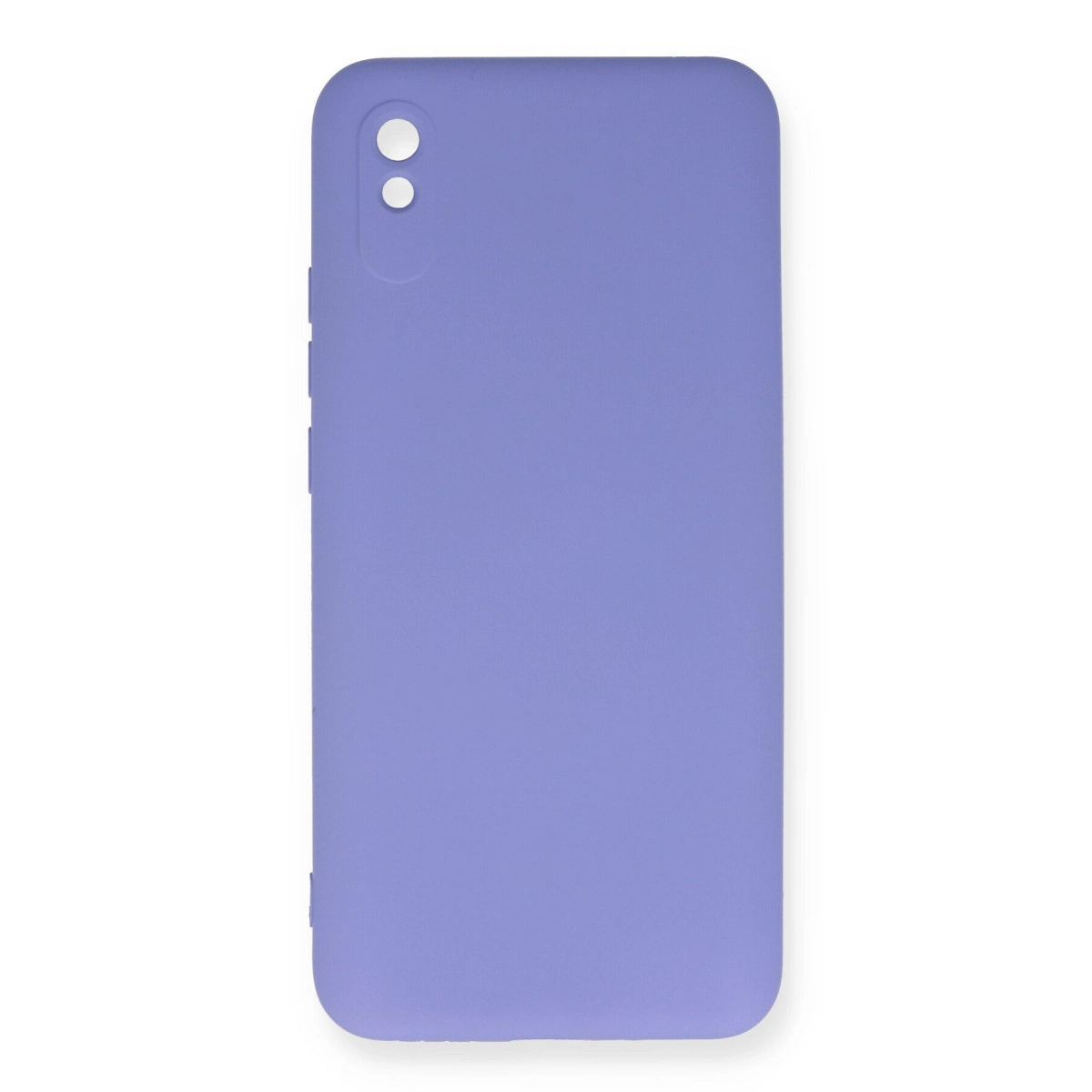 Üstte kamera kesimi olan lavanta rengi telefon kılıfı.
