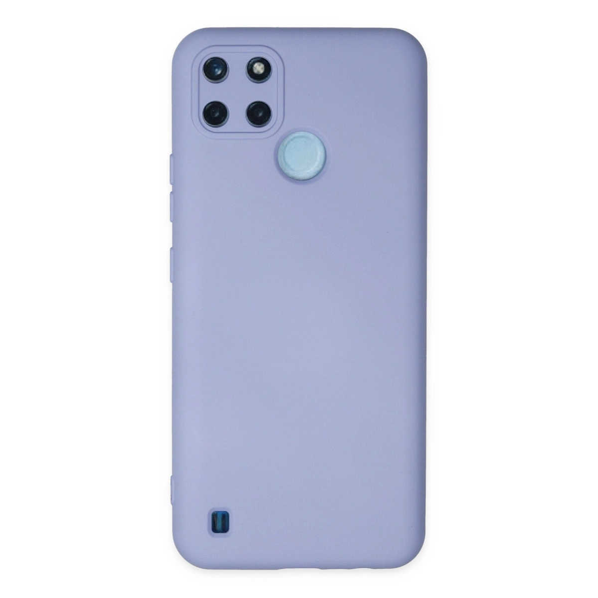 NEWFACE Realme C25Y Uyumlu Nano İçi Kadife Silikon Telefon Kılıfı Lila