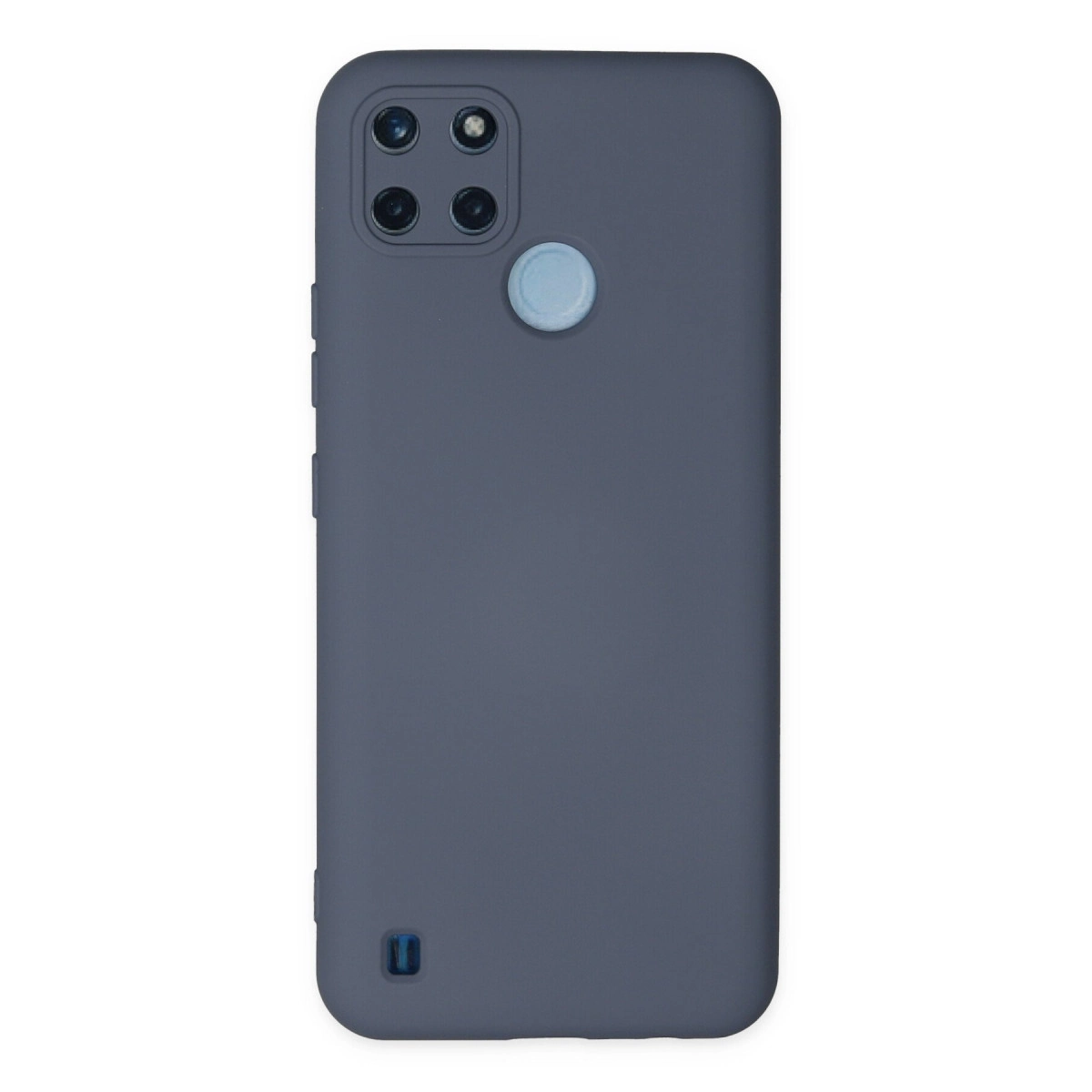 NEWFACE Realme C25Y Uyumlu Nano İçi Kadife Silikon Telefon Kılıfı Gri