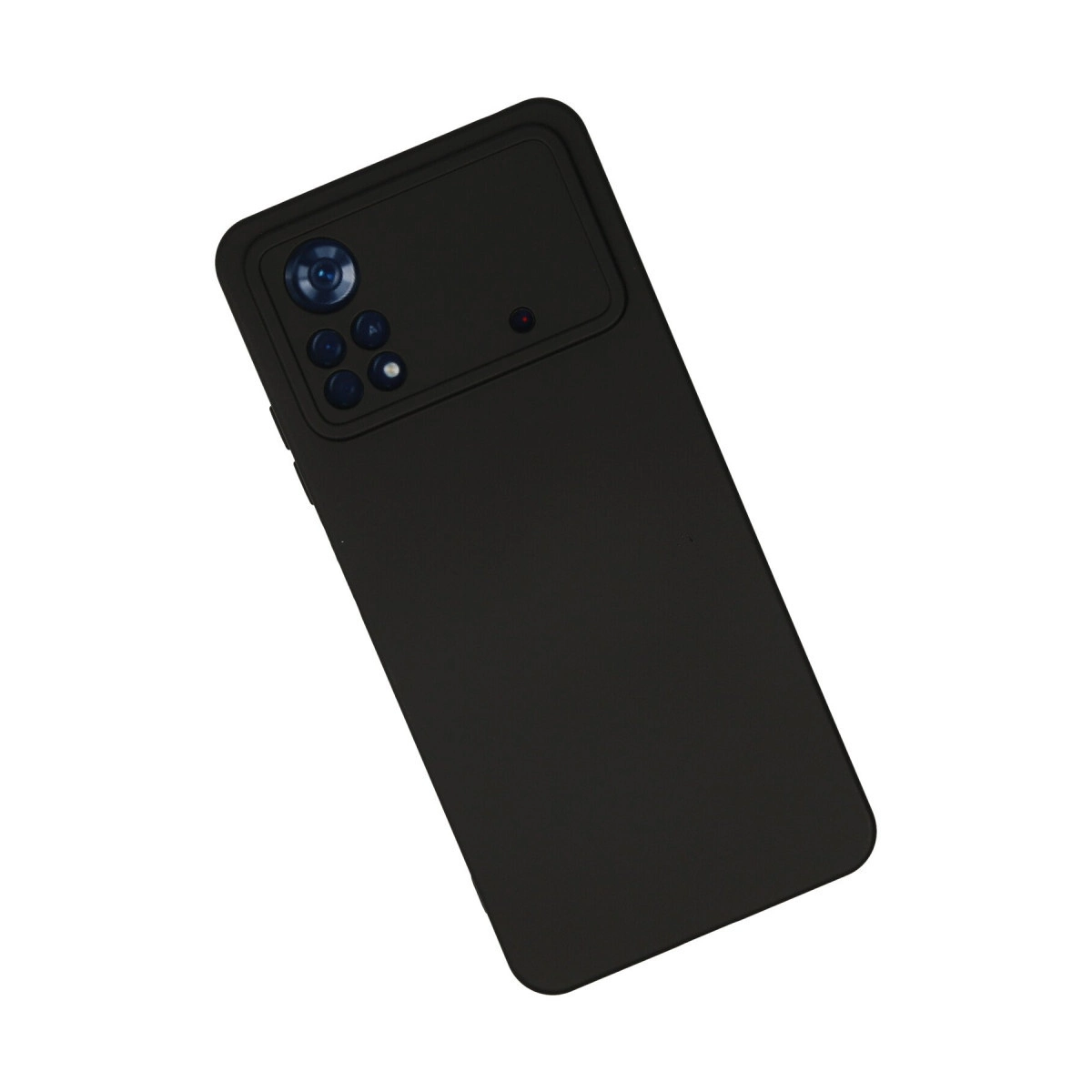Siyah telefon kılıfı, dikdörtgen kamera modülü ve lensleri.