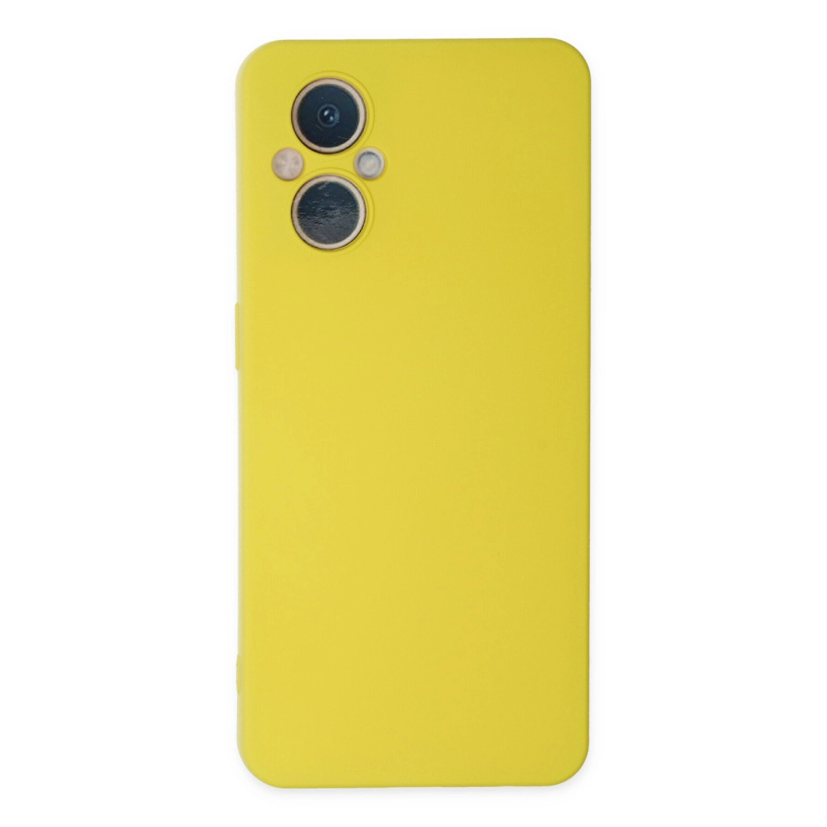 NEWFACE Oppo Reno 7 Lite Uyumlu Nano İçi Kadife Silikon Telefon Kılıfı Sarı