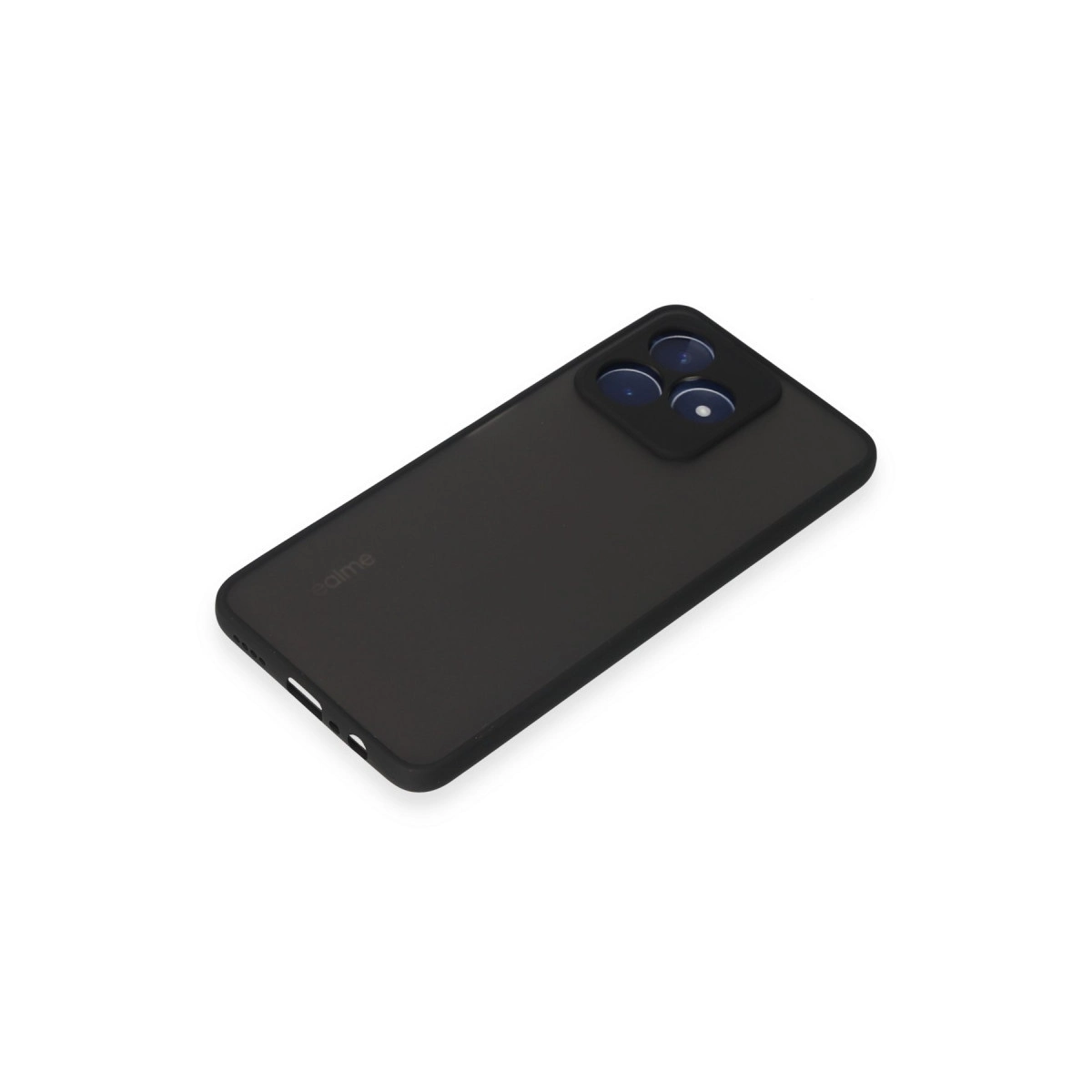 Beyaz arka plan üzerinde üç arka kameraya sahip siyah akıllı telefon.