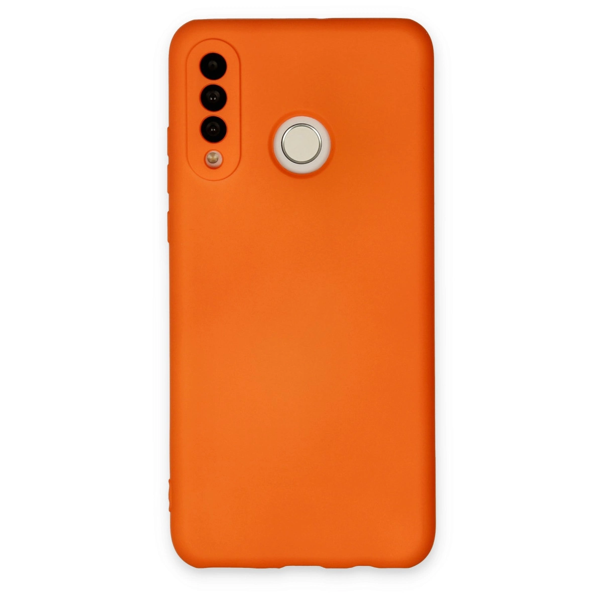 NEWFACE Huawei P30 Lite Uyumlu Nano İçi Kadife Silikon Telefon Kılıfı Turuncu