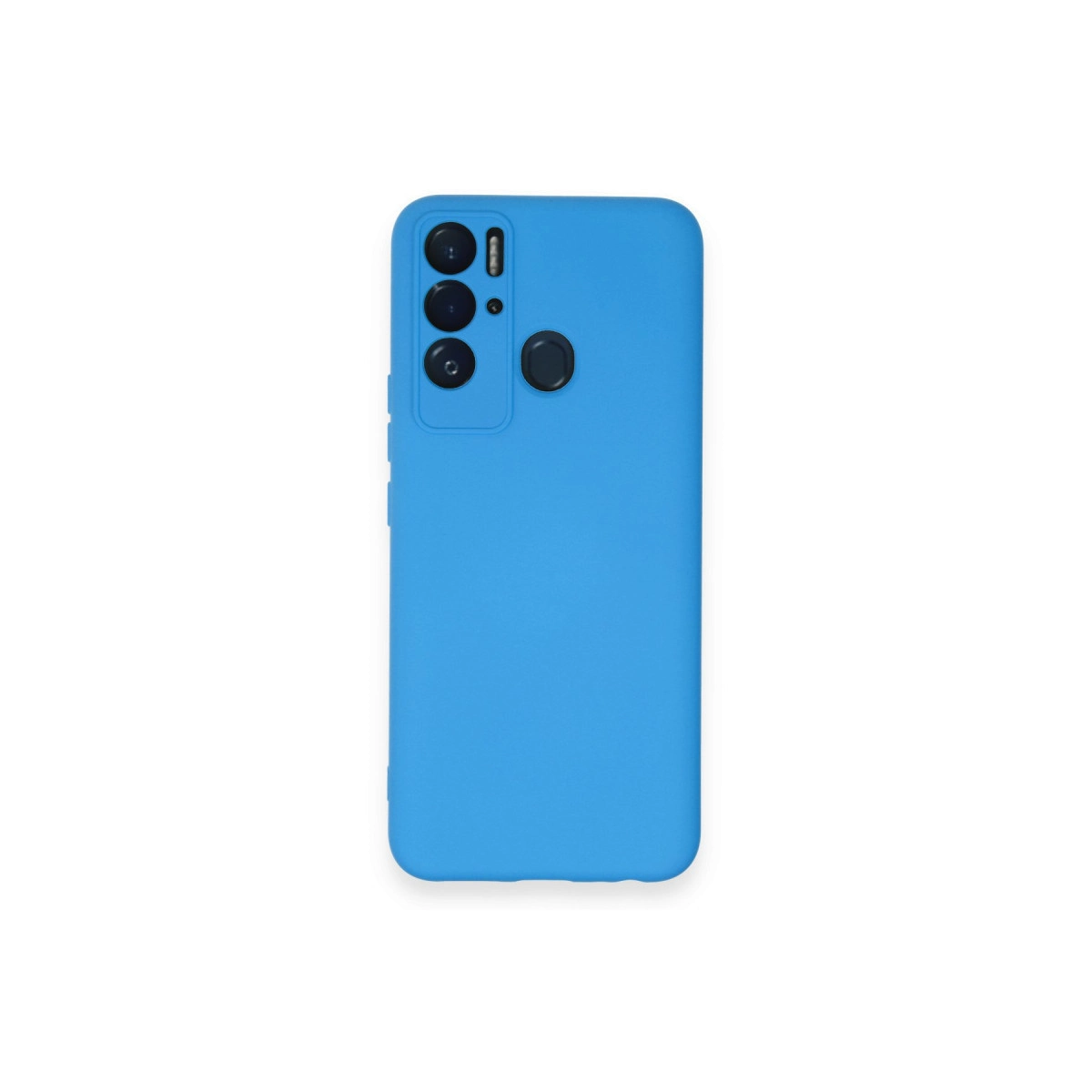 NEWFACE Tecno Pova Neo Uyumlu Nano İçi Kadife Silikon Telefon Kılıfı Mavi
