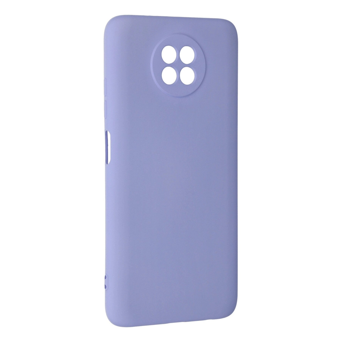 Dört yuvarlak lens kesiğine sahip lavanta rengi telefon kılıfı.