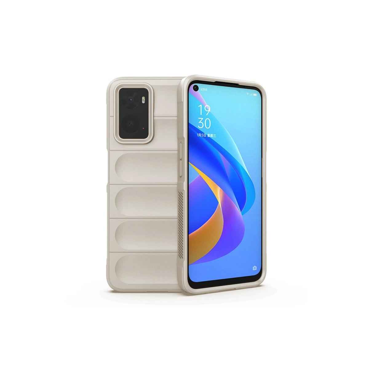 NEWFACE Realme 9i 4G Uyumlu Optimum Silikon Telefon Kılıfı Krem