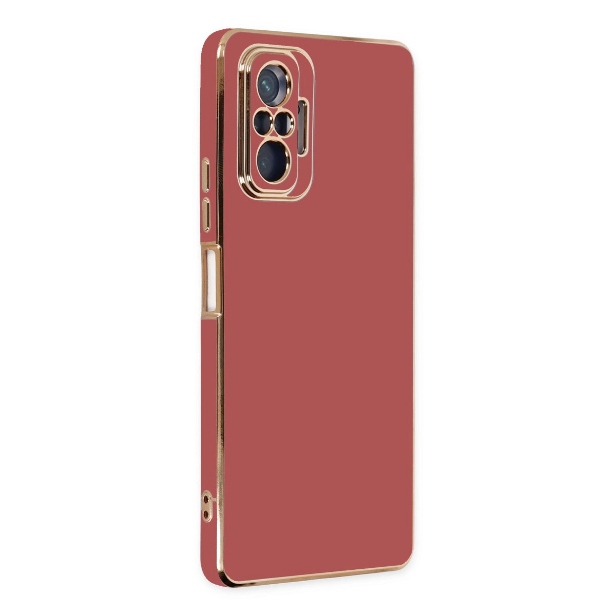 NEWFACE Xiaomi Redmi Note 10 Pro Uyumlu Volet Silikon Telefon Kılıfı Kırmızı