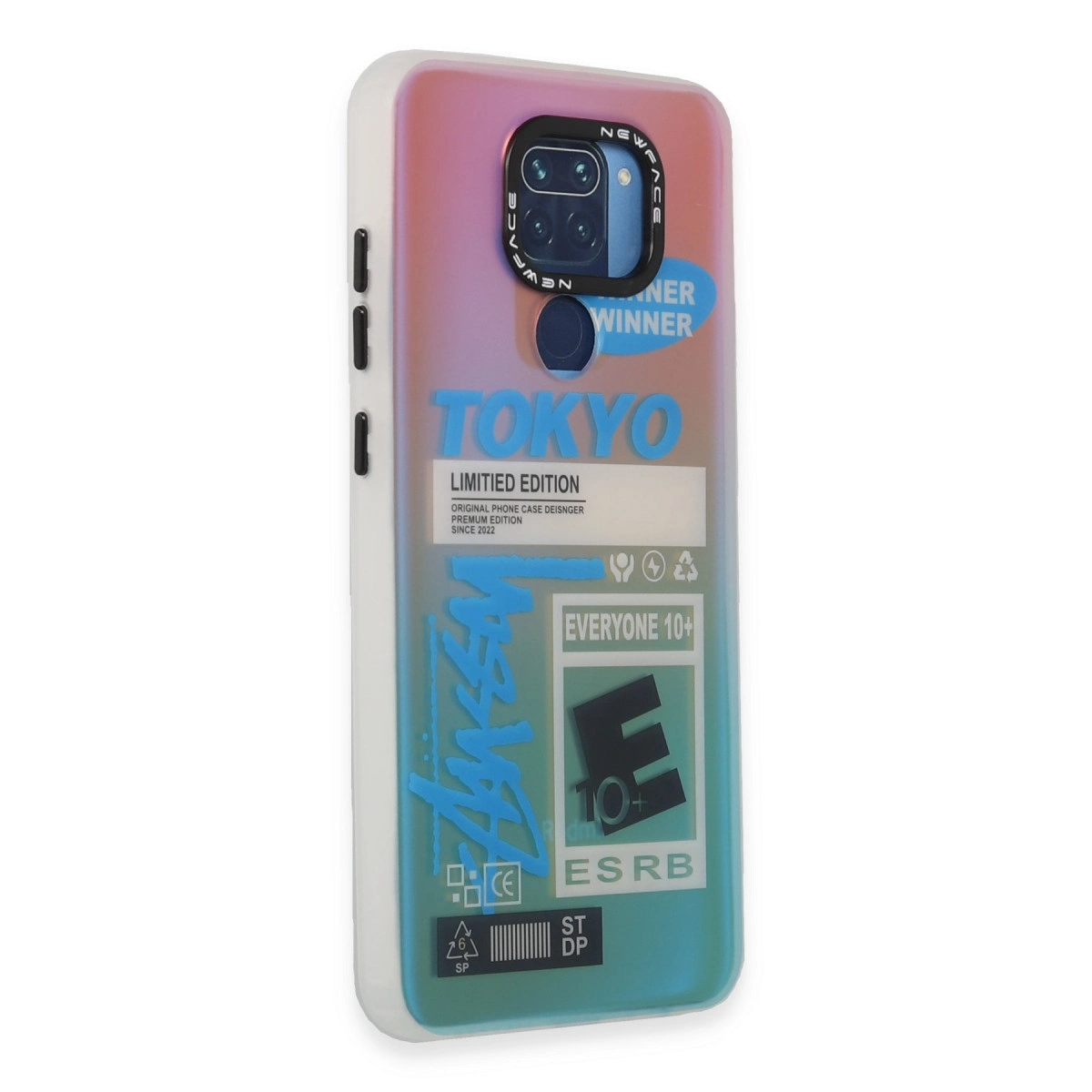 TOKYO, LIMITIED EDITION ve ESRB logosu baskılı telefon kılıfı.