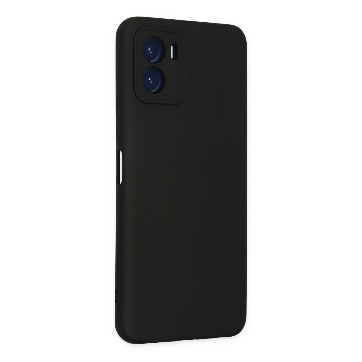 İki kamera lensi ve flaşlı siyah telefon kılıfı.