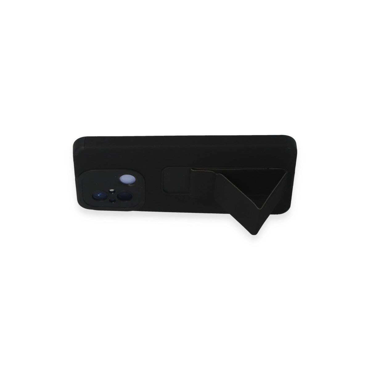 Entegre stantlı siyah telefon kılıfı, kamera kesiği