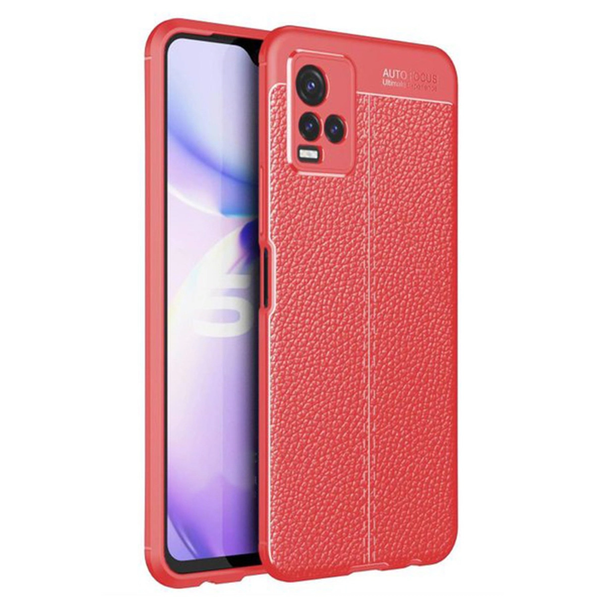 NEWFACE Vivo Y21S Uyumlu  Auto Focus Kapak Telefon Kılıfı Kırmızı