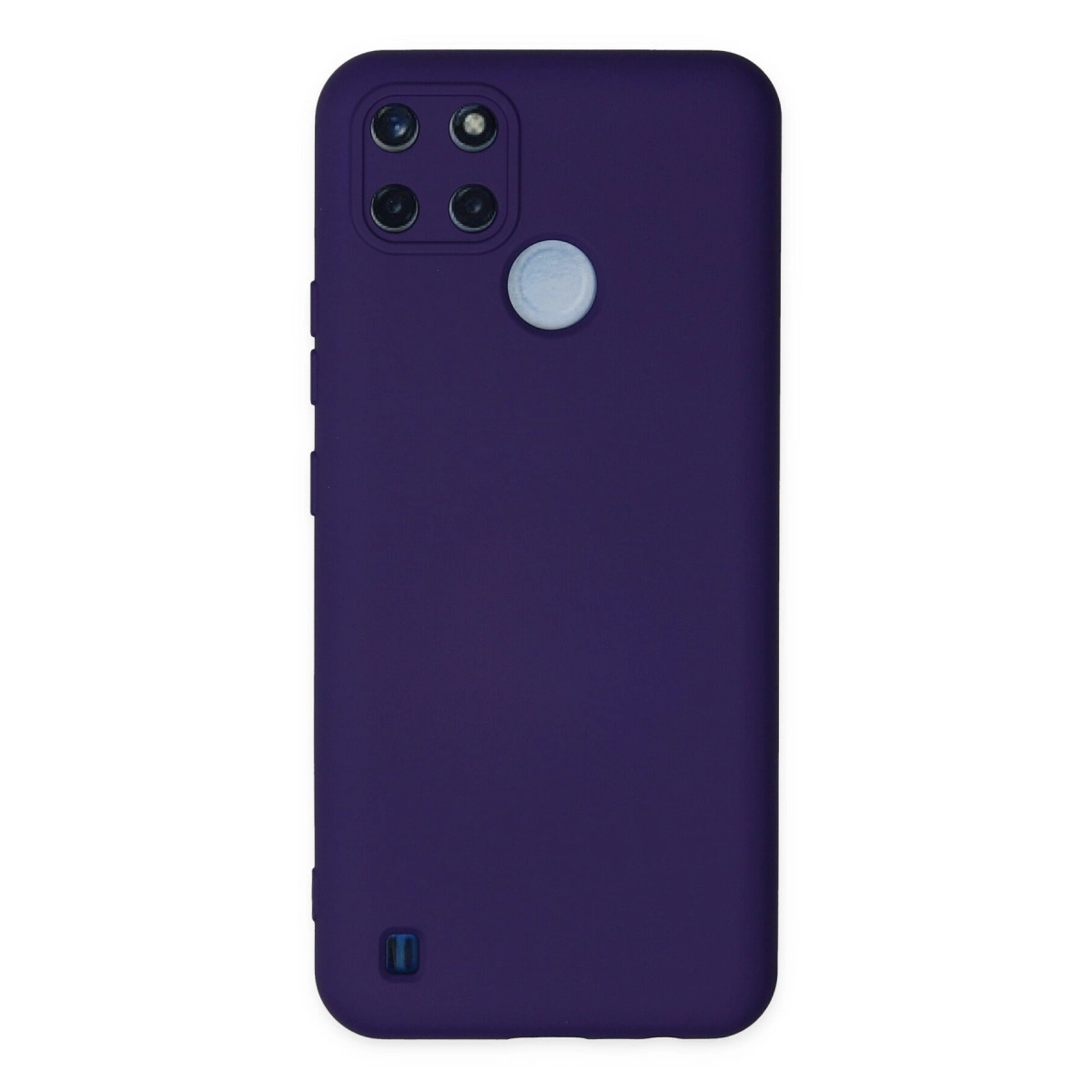NEWFACE Realme C25Y Uyumlu Nano İçi Kadife Silikon Telefon Kılıfı Mor