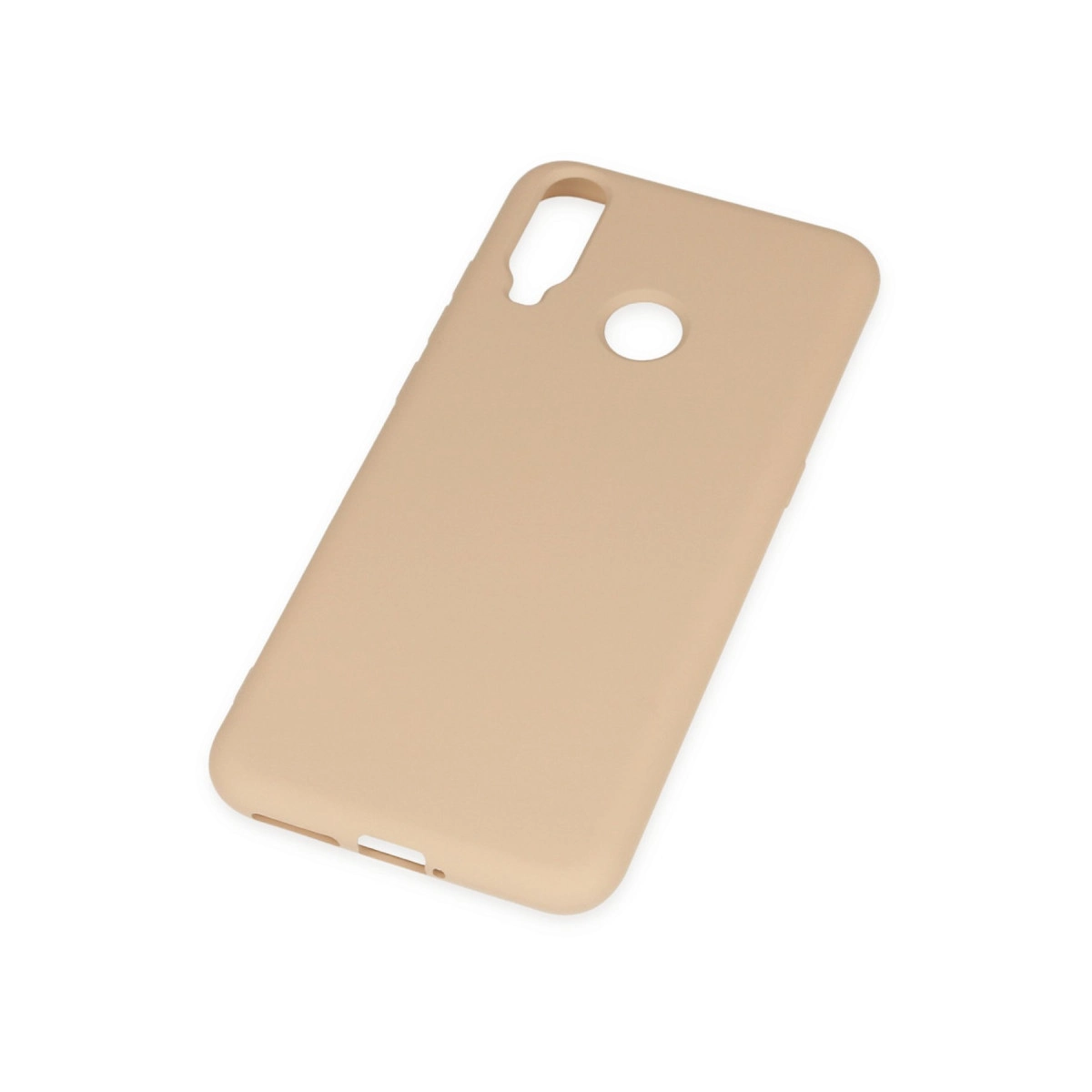Beyaz zeminde bej telefon kılıfı.