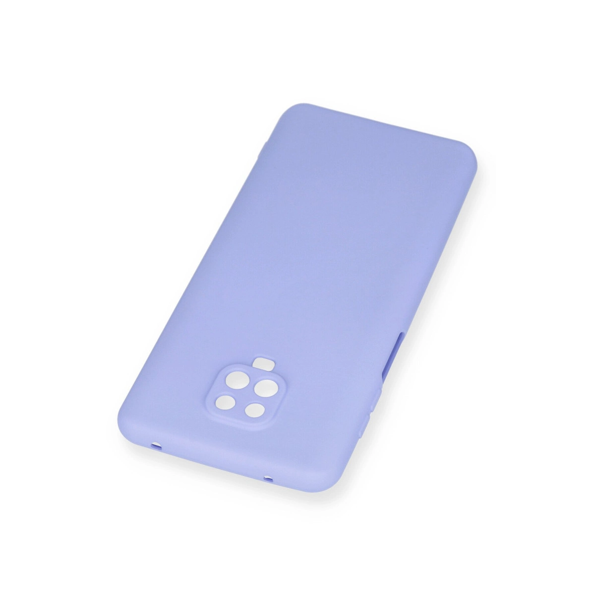 Kamera kesimli lavanta rengi telefon kılıfı.