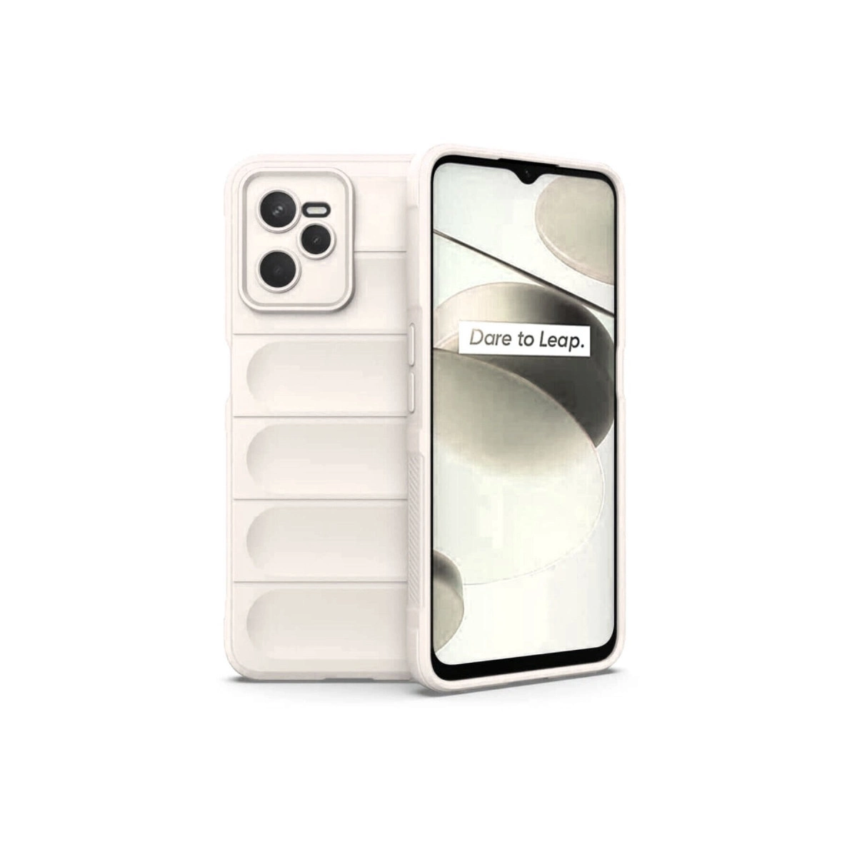 Kamera lensli beyaz telefon.