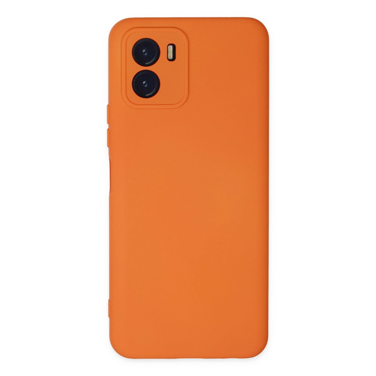 NEWFACE Vivo Y15S Uyumlu Nano İçi Kadife Silikon Telefon Kılıfı Turuncu