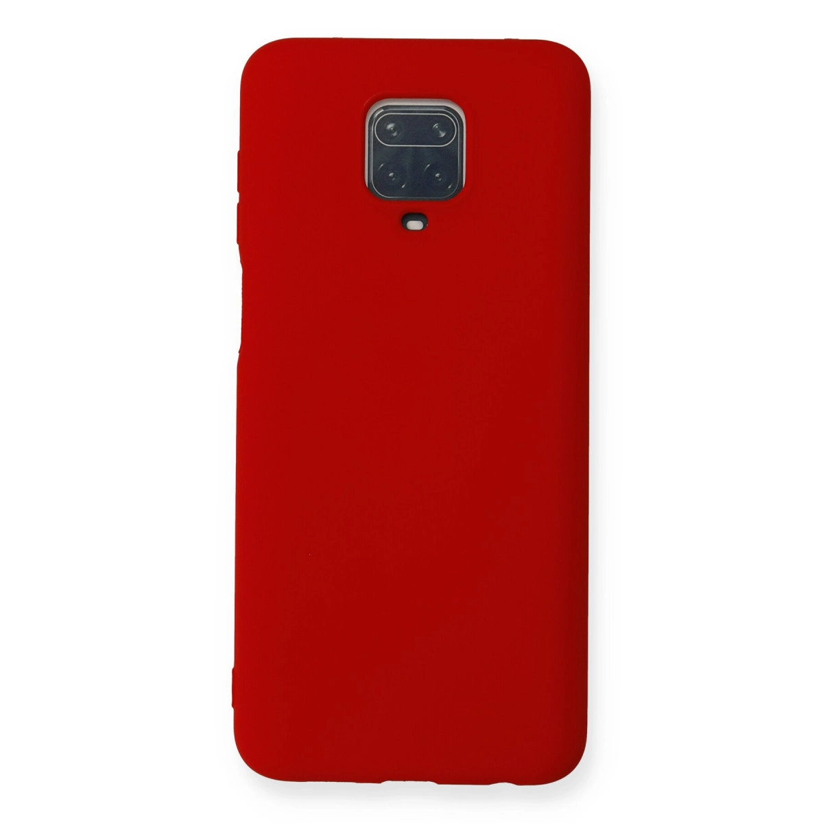 NEWFACE Xiaomi Redmi Note 9  Pro Uyumlu Nano İçi Kadife Silikon Telefon Kılıfı Kırmızı