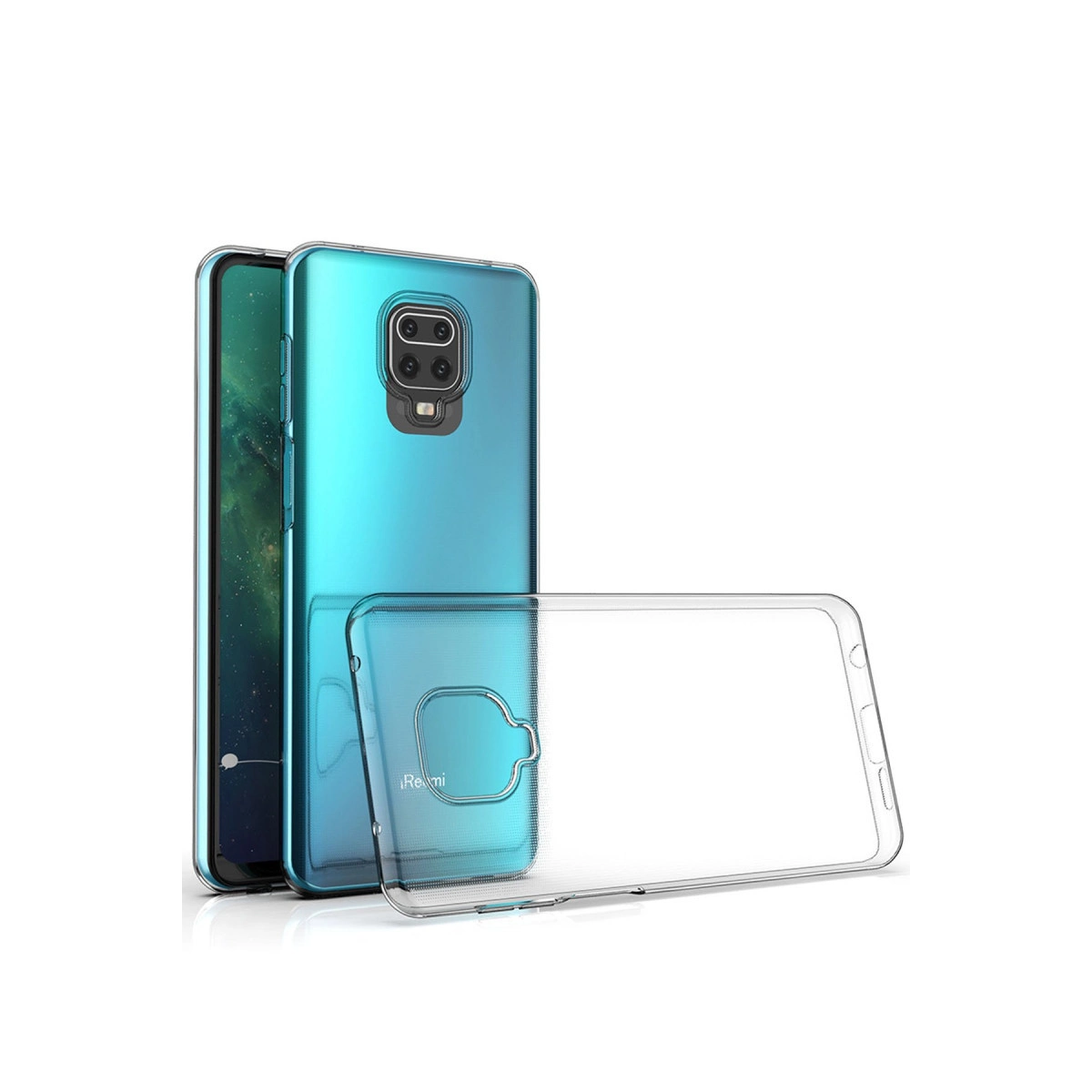 NEWFACE Xiaomi Redmi Note 9  Pro Uyumlu  Lüx Şeffaf Silikon Telefon Kılıfı Şeffaf
