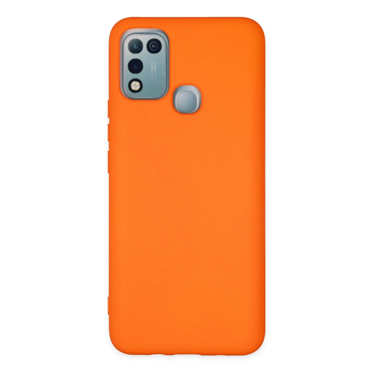 NEWFACE İnfinix Hot 10 Play Uyumlu Nano İçi Kadife Silikon Telefon Kılıfı Turuncu