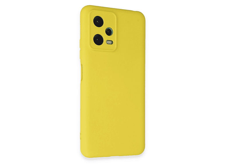 NEWFACE Xiaomi Redmi Note 12 5G Uyumlu Nano İçi Kadife Silikon Telefon Kılıfı Sarı
