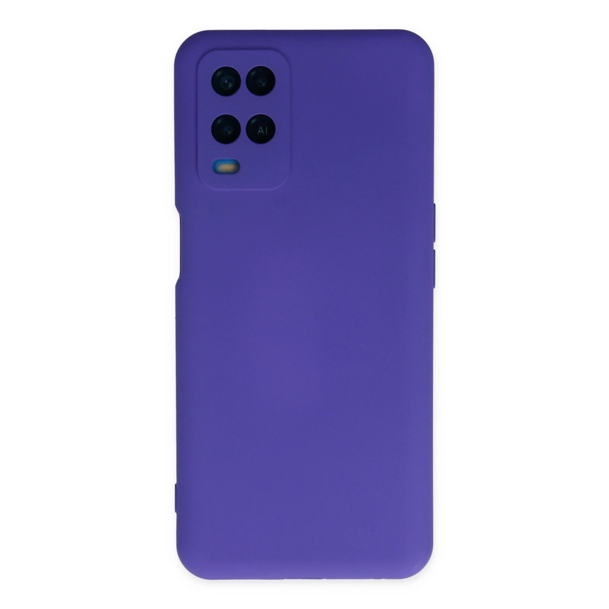 NEWFACE Oppo A54 4G Uyumlu Nano İçi Kadife Silikon Telefon Kılıfı Mor