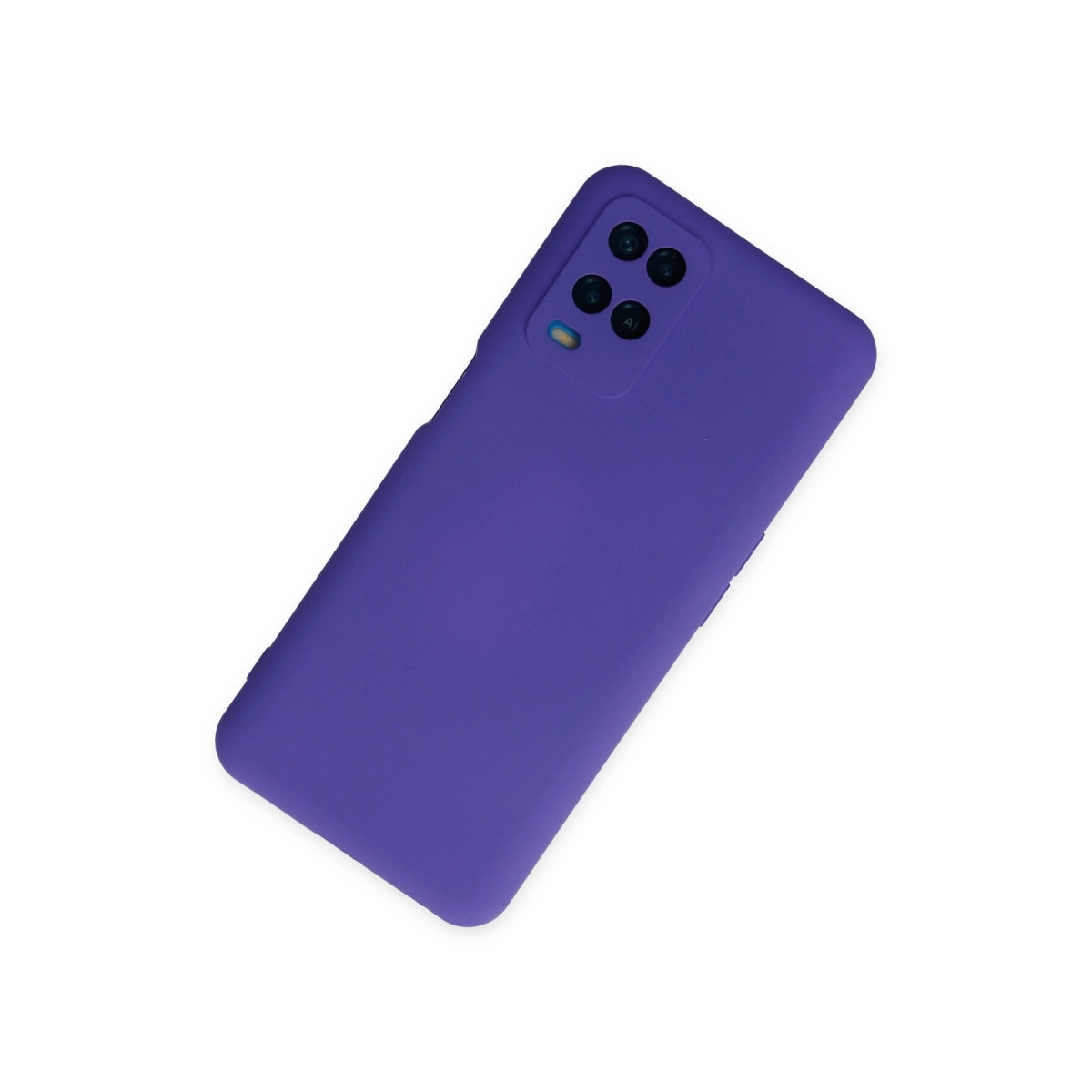 NEWFACE Oppo A54 4G Uyumlu Nano İçi Kadife Silikon Telefon Kılıfı Mor