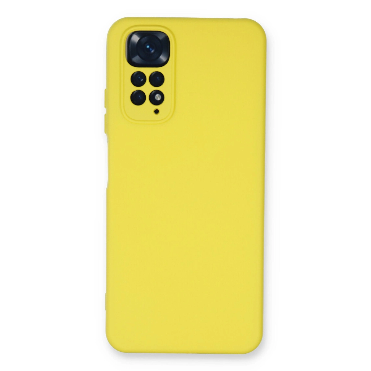 NEWFACE Xiaomi Redmi Note 11 Uyumlu Nano İçi Kadife Silikon Telefon Kılıfı Sarı