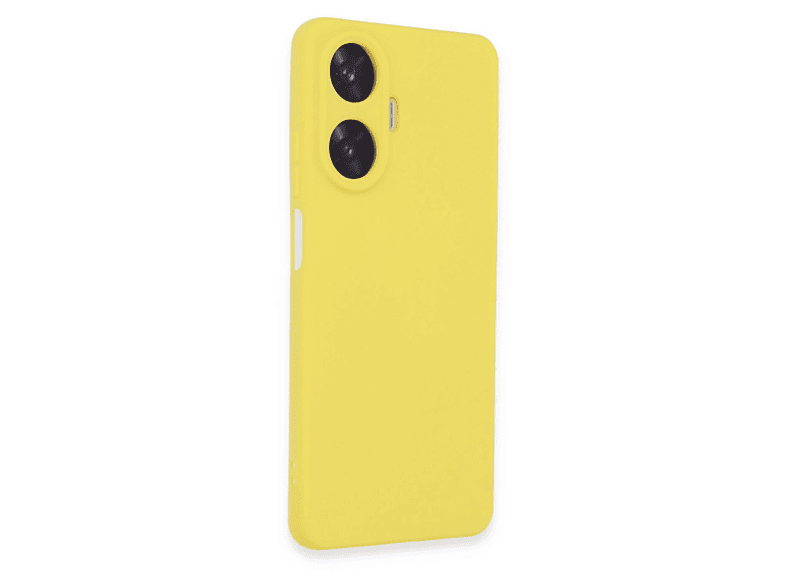 NEWFACE Realme C55 Uyumlu Nano İçi Kadife Silikon Telefon Kılıfı Sarı