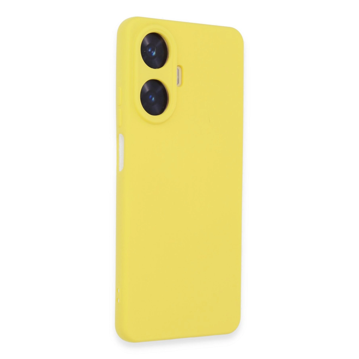 NEWFACE Realme C55 Uyumlu Nano İçi Kadife Silikon Telefon Kılıfı Sarı