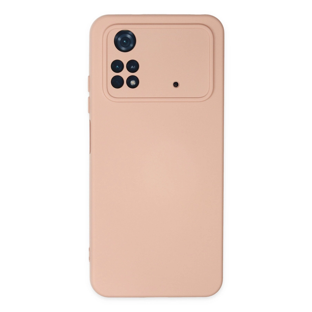 NEWFACE Xiaomi Poco M4 Pro 4G Uyumlu Nano İçi Kadife Silikon Telefon Kılıfı Pudra