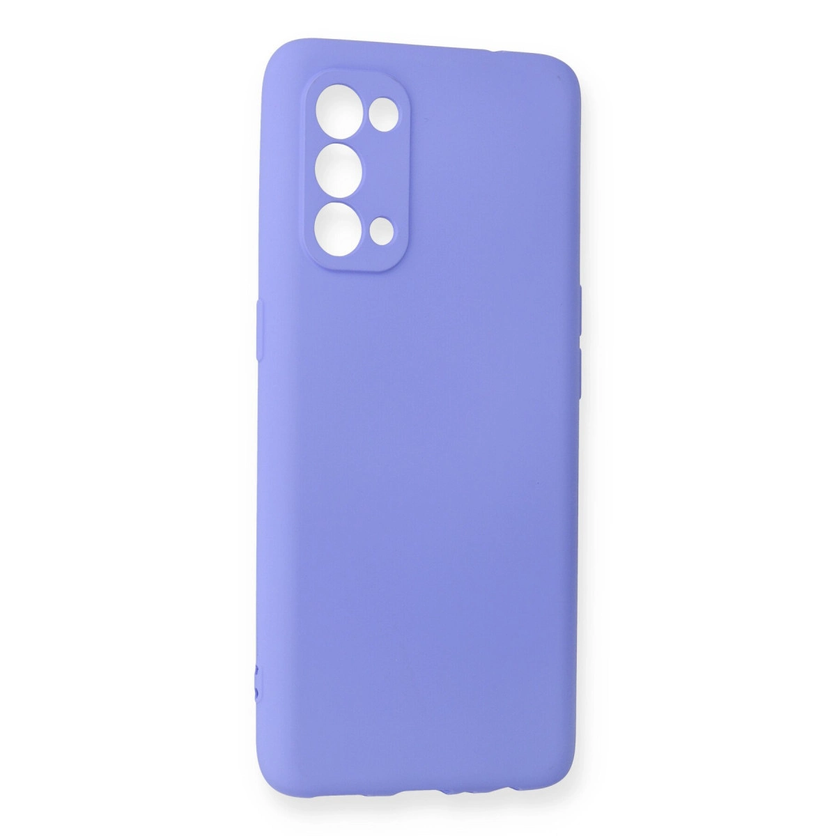 Dikdörtgen kamera oyuntulu lavanta rengi telefon kılıfı.