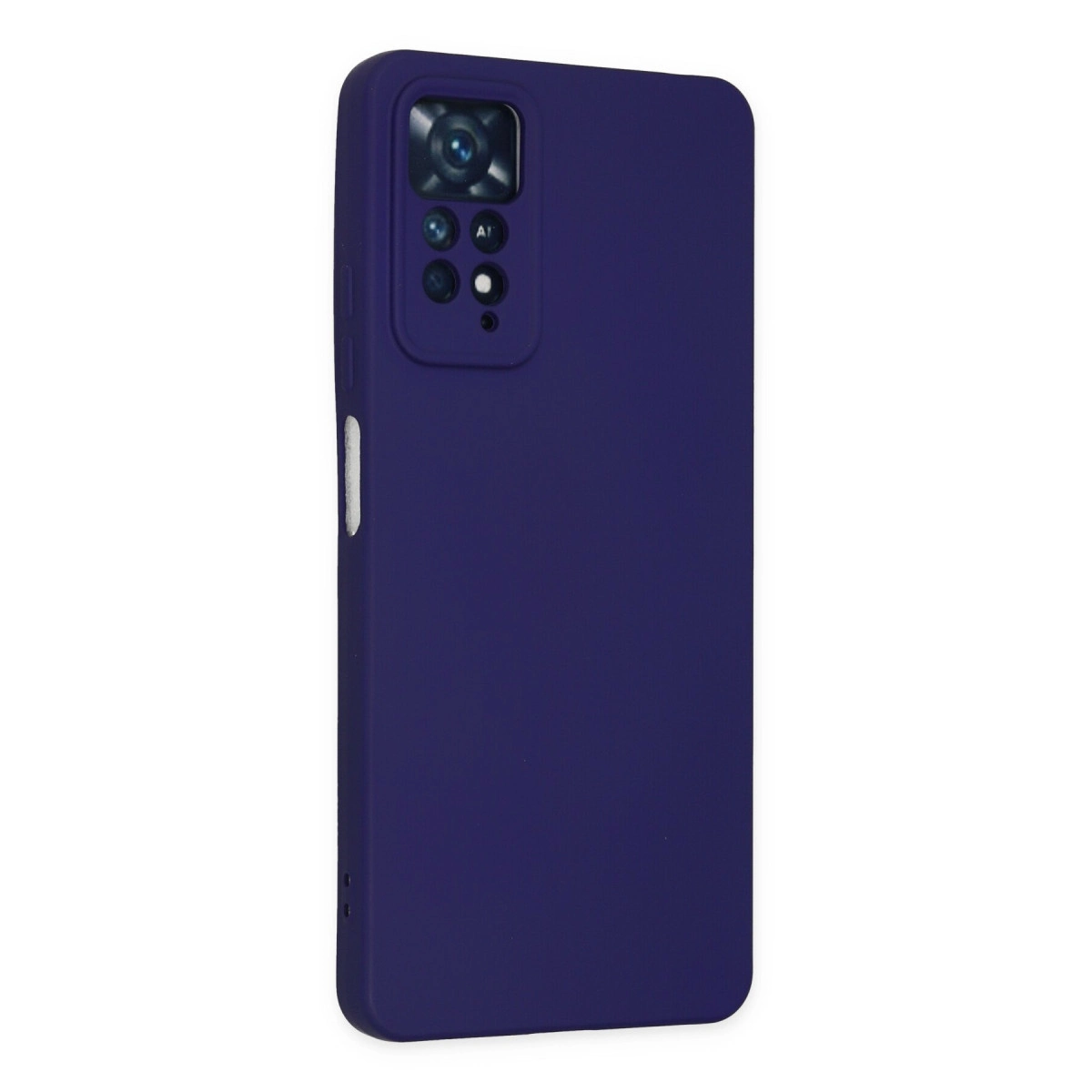 Kamera kesimli koyu mor telefon kılıfı. Kamera modülünü gösterir.