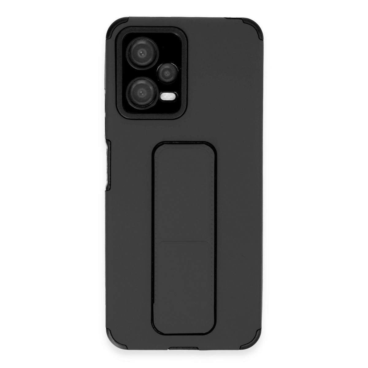 NEWFACE Xiaomi Poco X5 5G Uyumlu Mega Standlı Silikon Telefon Kılıfı Siyah