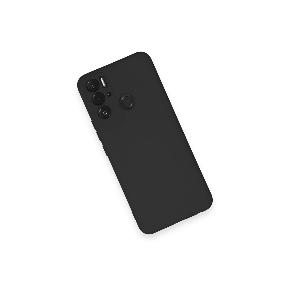 Arka tarafında kamera lensleri ve parmak izi sensörü bulunan siyah akıllı telefon.