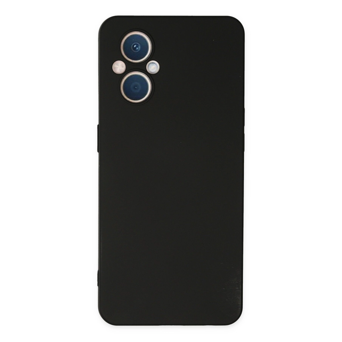 Üç kamera lensli siyah telefon kılıfı, ikisi büyük biri küçük.
