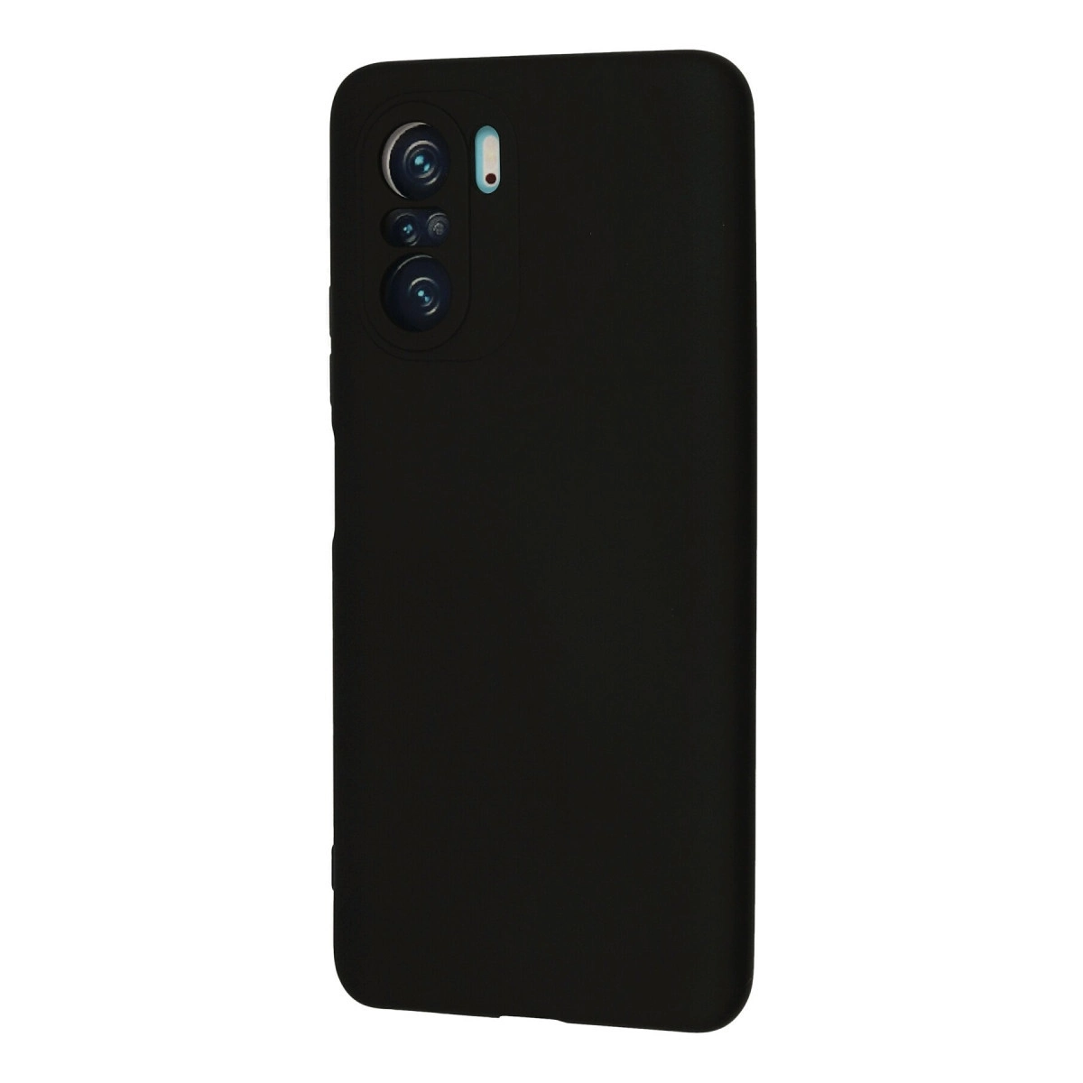 Kamera lensleri ve flaşlı siyah telefon kılıfı.