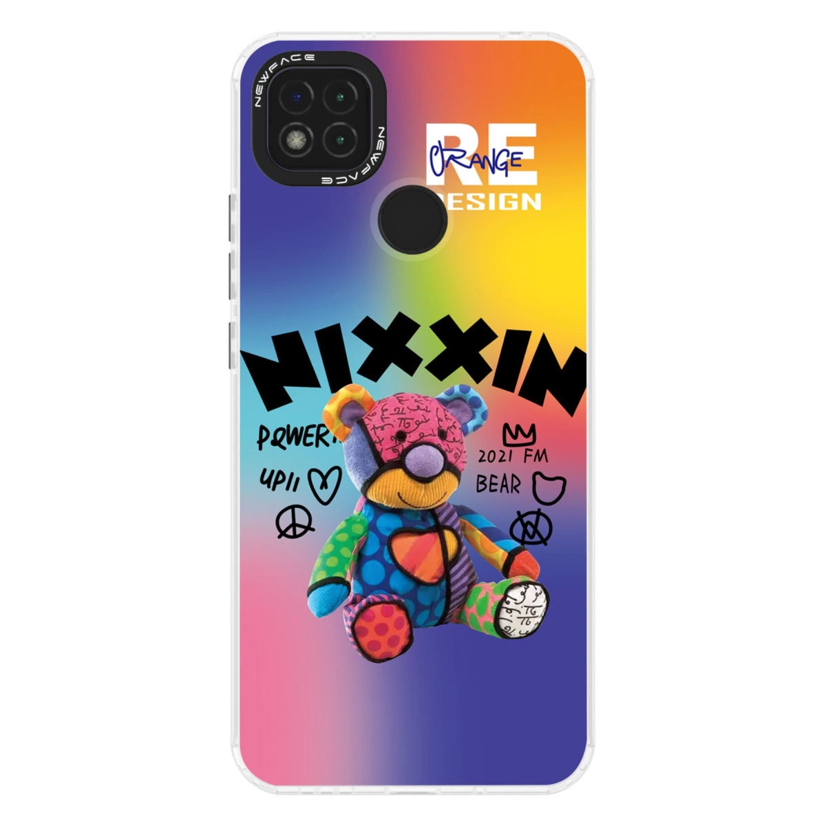 NEWFACE Xiaomi Redmi 9c Uyumlu Estoril Desenli Kapak Telefon Kılıfı Çok Renkli