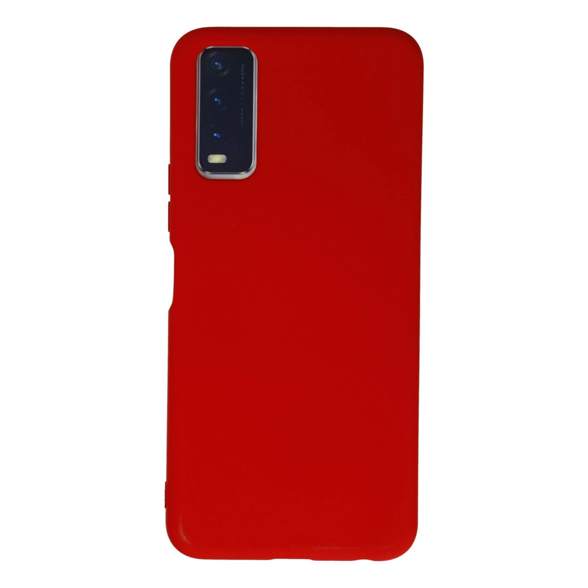 NEWFACE Vivo Y11s Uyumlu Nano İçi Kadife Silikon Telefon Kılıfı Kırmızı