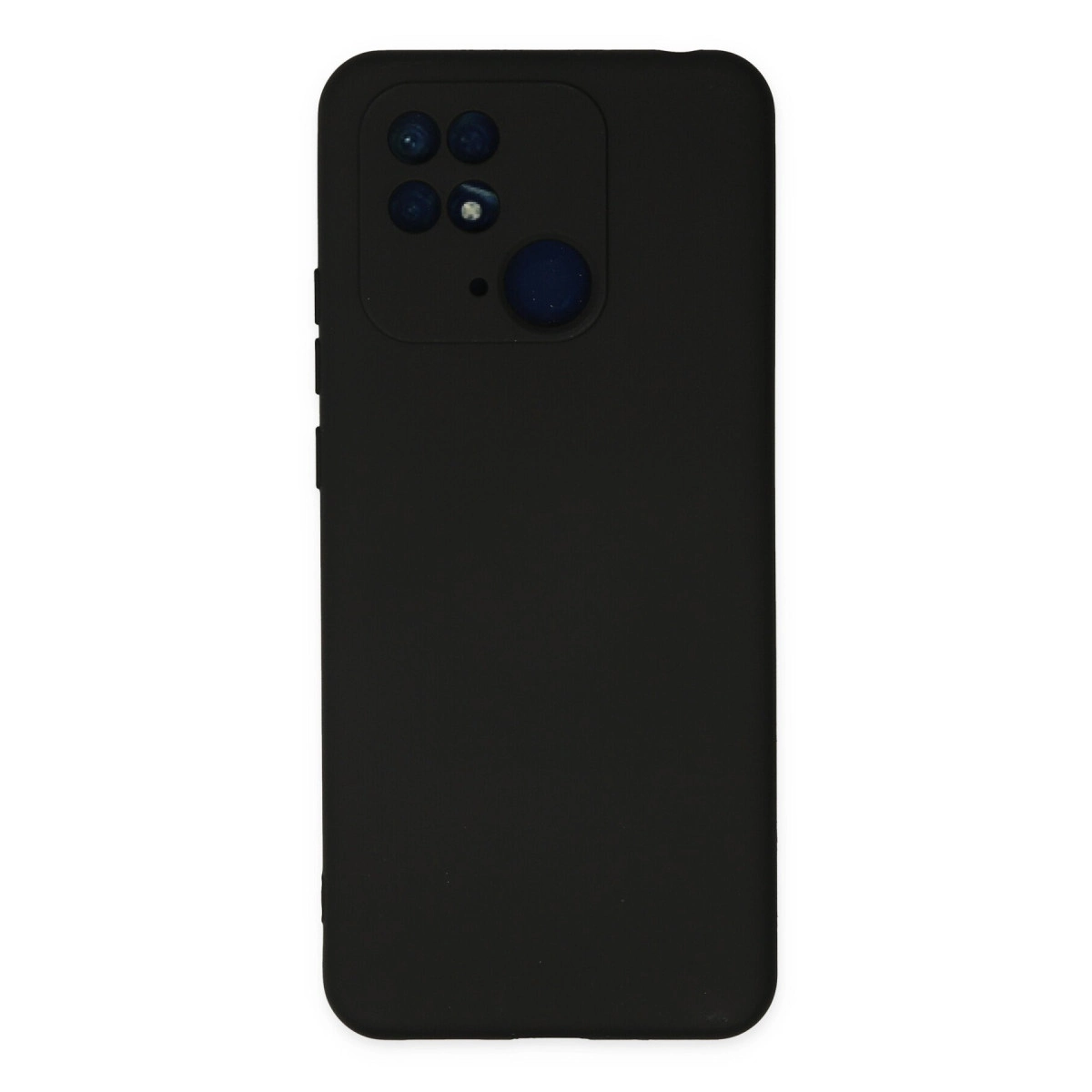 Dört lensli, kare kamera kesimli siyah telefon kılıfı.