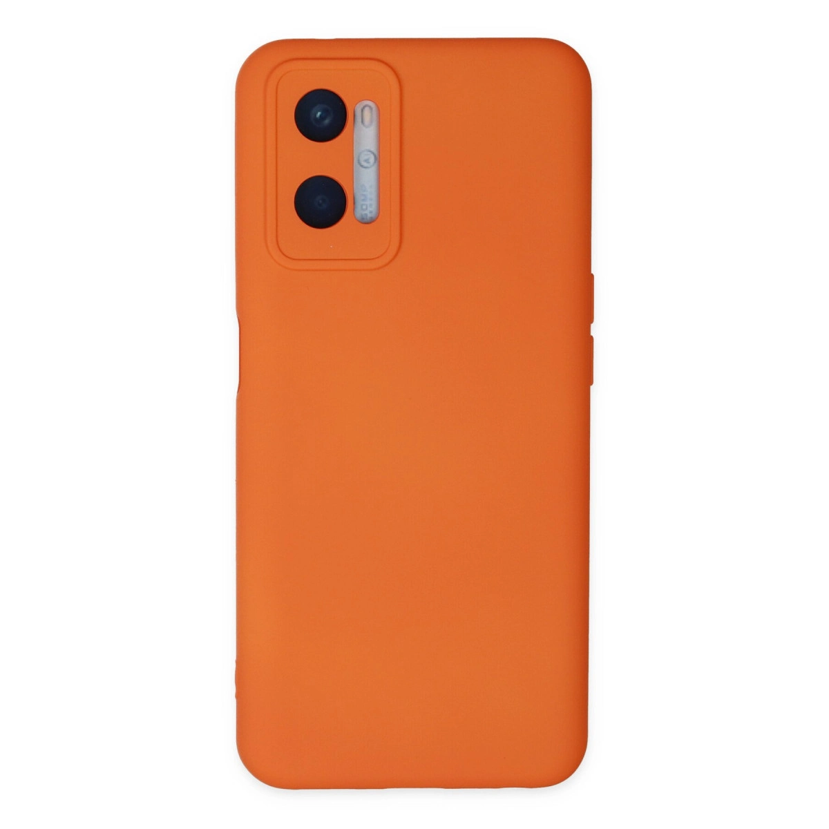 NEWFACE Oppo A96 Uyumlu Nano İçi Kadife Silikon Telefon Kılıfı Turuncu