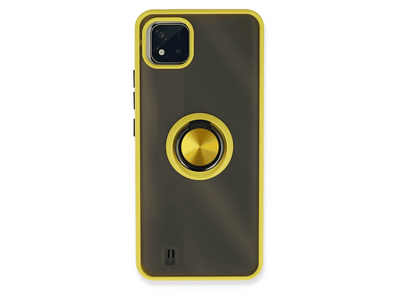 NEWFACE Realme C11 2021 Uyumlu Montreal Yüzüklü Silikon Kapak Telefon Kılıfı Sarı