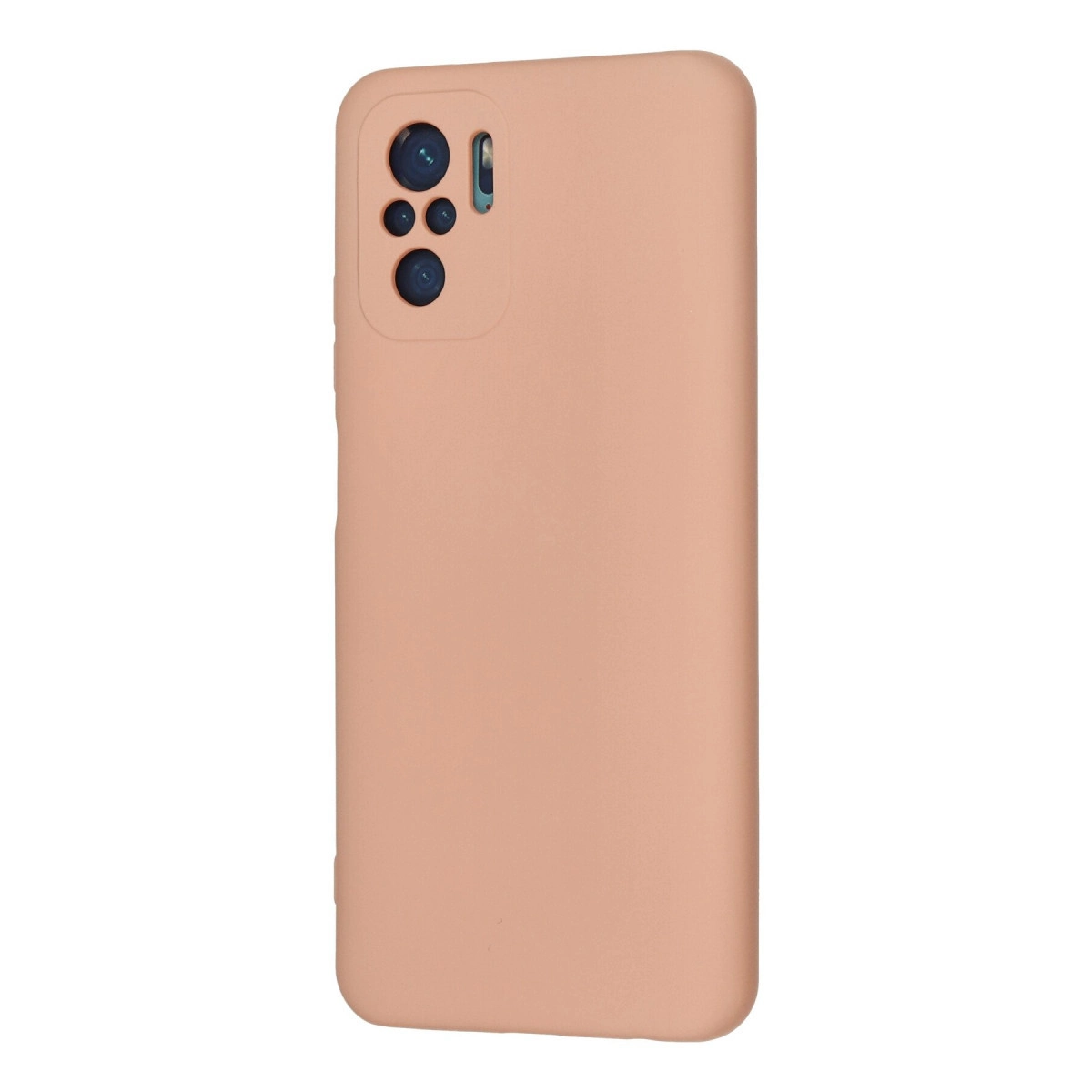 Sol tarafta kamera modülü bulunan şeftali rengi telefon kılıfı.