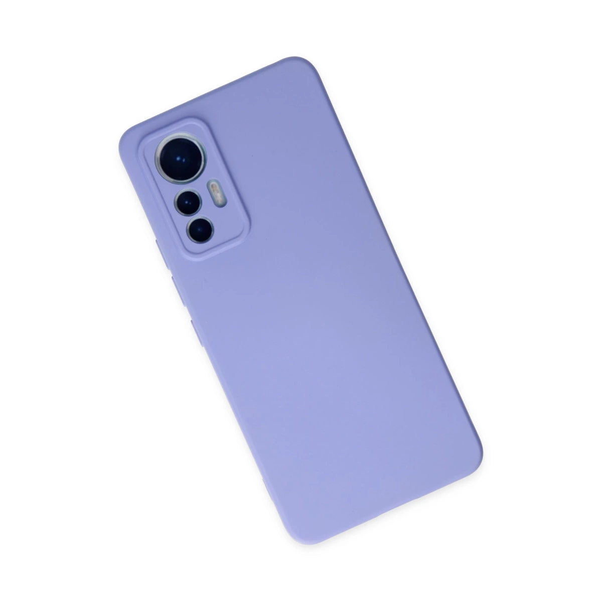 Beyaz arka plan üzerinde kamera modüllü mor telefon.