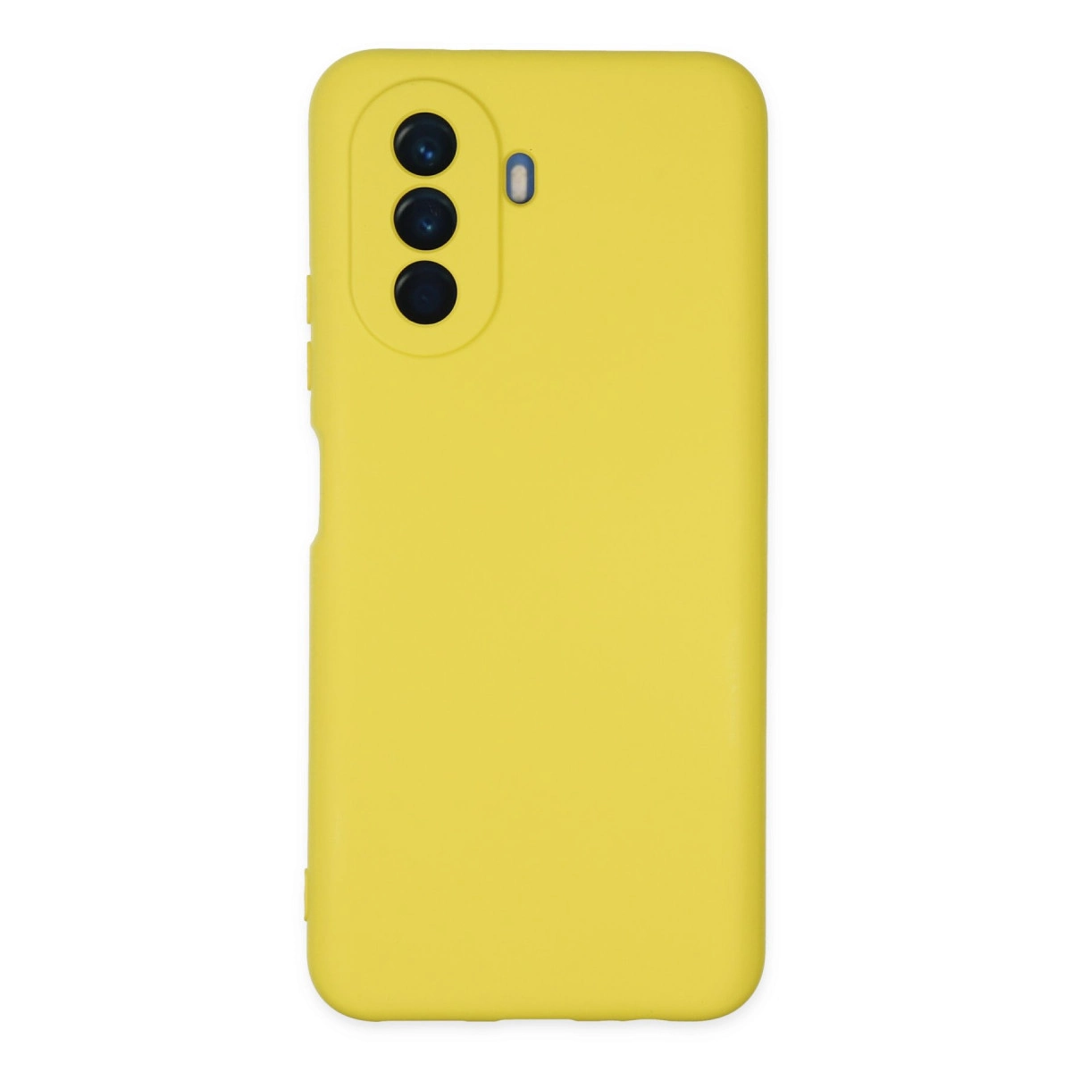 NEWFACE Huawei Nova Y70 Uyumlu Nano İçi Kadife Silikon Telefon Kılıfı Sarı