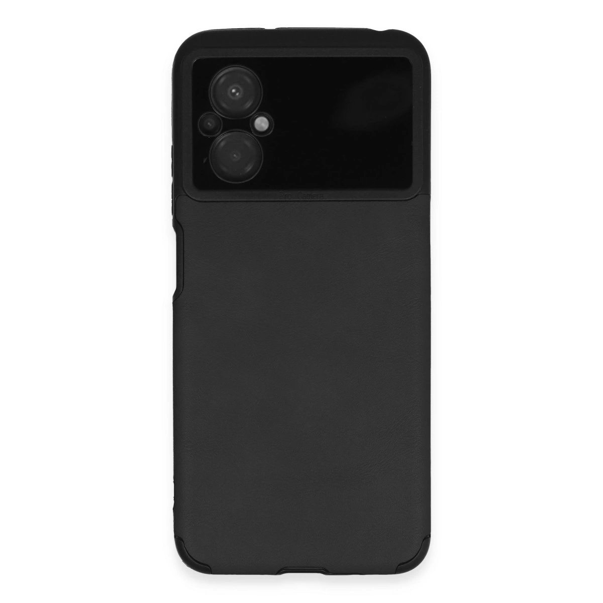NEWFACE Xiaomi Poco M5 Uyumlu Loop Deri Silikon Telefon Kılıfı Siyah